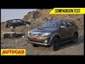 Toyota Fortuner 4X4 AT VS Ssangyong Rexton RX7 | Comparison Test | Autocar India