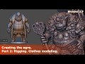 Creating the Ogre. Part 2: Rigging. Clothes modeling. Modeling in Blender