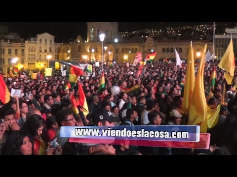 MASIVA CONCENTRACIÓN EN PLAZA SAN FRANCISCO PARA EXIGIR SE RESPETE EL NO DEL 21F - AMALIA PANDO