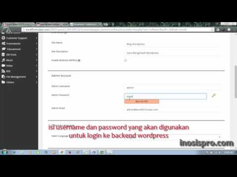 VIDEO : menginstall wordpress langsung di hosting - inosispro.com - menjelaskan tentang bagaimana cara untuk menginstall wordpress langsung dimenjelaskan tentang bagaimana cara untuk menginstall wordpress langsung dihosting, berikut langk ...