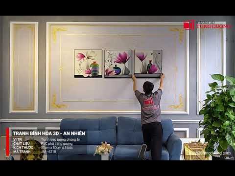 TRANH BÌNH HOA 3D - AN NHIÊN JM-6218 | TRANH 3D TÙNG DƯƠNG