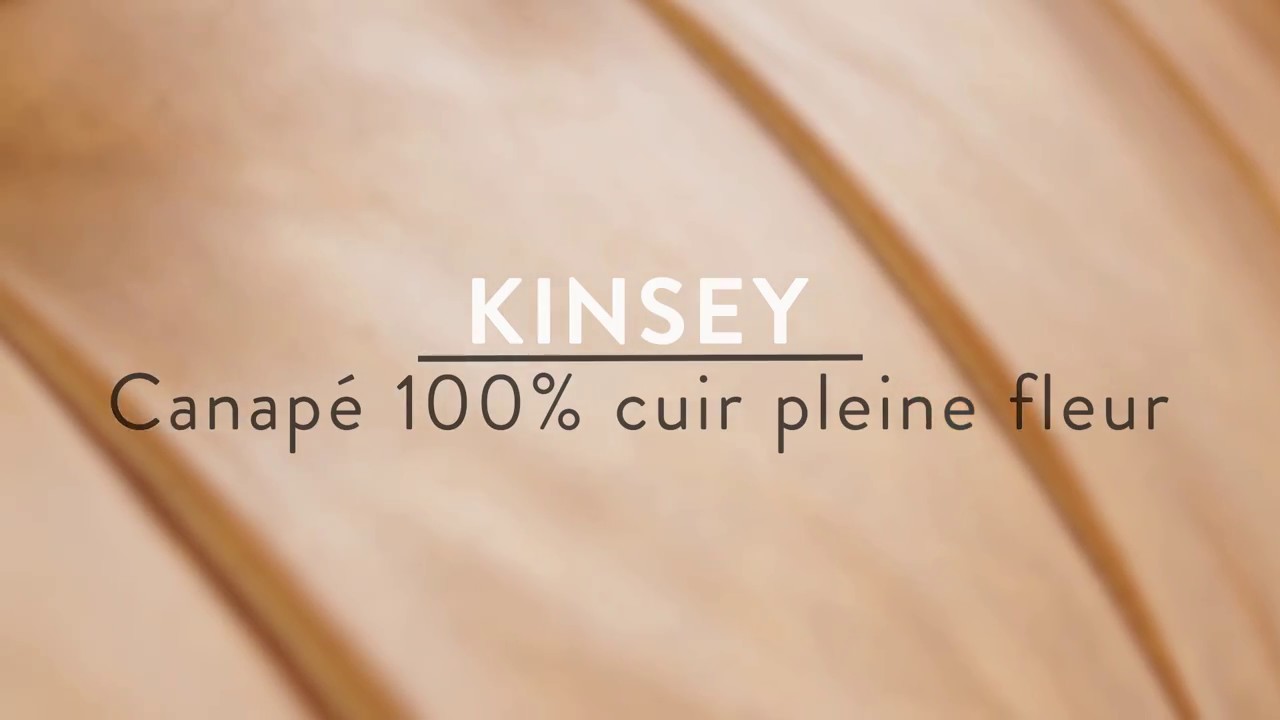 KINSEY - canapé 3 places 100% cuir