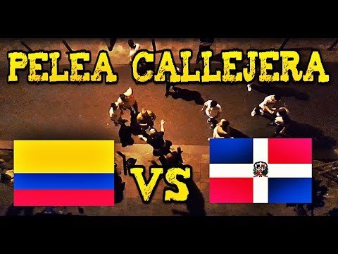 Colombianos VS Dominicanos (pelea callejera en Santa Coloma de Gramanet)