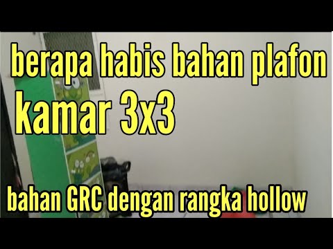 plafon GRC kamar 3x3 menghabiskan barang berapa untuk pemula?!@TUTORIALBANGUNAN119