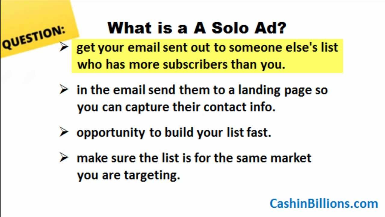 Solo Ads | Where To Find Best Solo Ads ? Review 2013 - YouTube