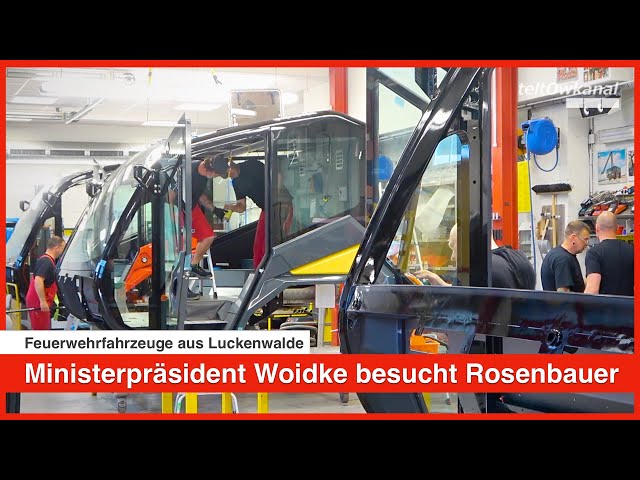Feuerwehrfahrzeuge aus Luckenwalde | Ministerpräsident Woidke besucht Rosenbauer