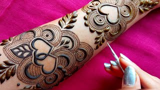 Beautiful Heart Shaped Dubai Style Mehndi Design 2025 Step By Step Mehndi Design Heena Design