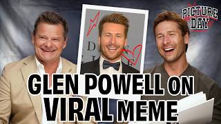 Glen Powell Reacts To His Viral Capybara Meme Picture Day
