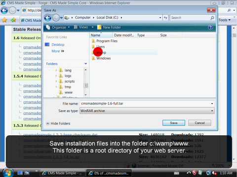 How to install CMS Made Simple on local disk? How to install CMS Made Simple on local disk?
