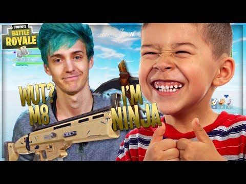TROLLING ANGRY KID THAT SAYS HE'S NINJA ON FORTNITE (Funny Fortnite Trolling)