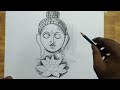 Play this video how to draw lord buddha easy pencil sketch drawing,easy pencil art gautam buddha,gowthama buddha ,