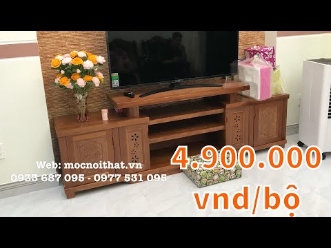 Kệ tivi gỗ Xoan đào Giá rẻ chỉ 4.900.000 vnd