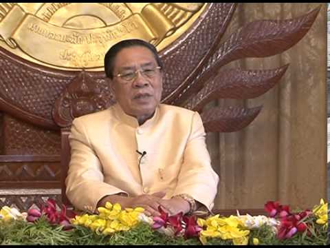 Lao NEWS on LNTV-President Choummaly Sayasone extended his best wishes on Lao New Year 15/4/2013