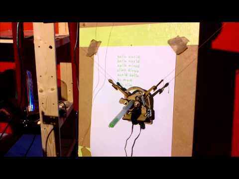 Handwriting robot @ Maker Faire 2013, Newcastle, UK