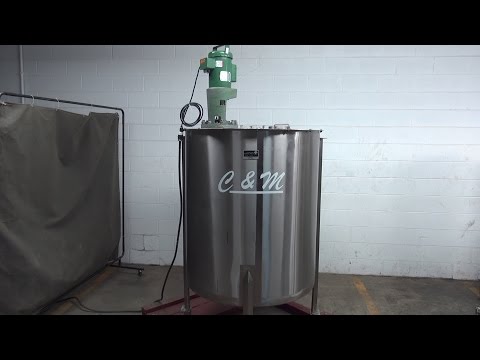 180 gallon, 304 Stainless Steel Two Zone 15 PSI Jacketed Tank