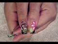 Bright Flower Nail Art Design Tutorial