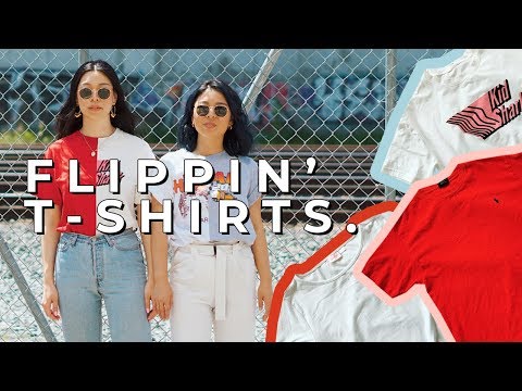 Trying "easy" t-shirt transformations (sponsored by BUNZ) | WITHWENDY - YouTube