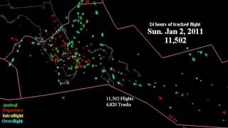 ATC Busiest Day at Miami Air Route Traffic Control Center. 1/2/2011.