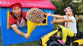Learn Colors With Nursery Rhymes Song, Funny video for kids, Giant Lollipop and Colored Paints