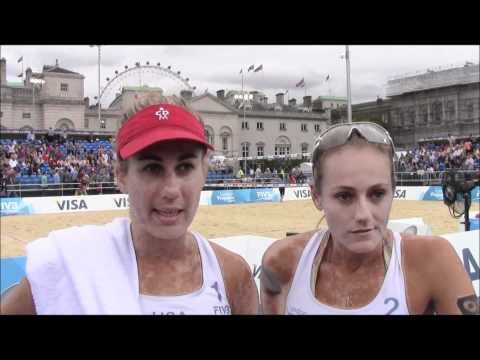 USA beach volleyball players April Ross and Jennifer Kessy talk about 