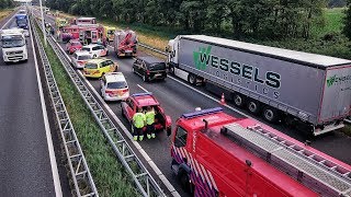Grote inzet Brandweer, Politie en Ambulances bij zwaar ongeval op de A58 bij Oirschot - 23-06-2017