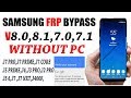 Samsung 7.0,7.1,8.0,8.1 frp bypass Without PC | j7 Pro SM-j730f Google reset Protection ,j2 pro,j4
