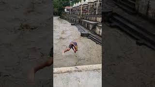 He Jumped Into The Flooded Bagmati River