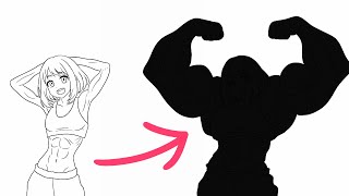 Uraraka Muscle Growth Animation Process