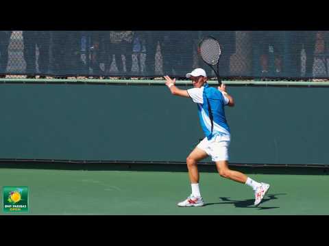 Nikolay ダビデンコ Hitting in Slow Motion HD -- Indian Wells Pt 01