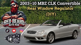 Mercedes Clk Convertible Rear Window Regulator Replacement W209