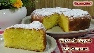 TARTA DE YOGURT CON MANZANA sencilla, fácil y deliciosa