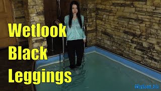 Wetlook Sport Outfit | Wetlook Girl Leggings | Wetlook Black Leggings