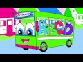 The Wheels On The Bus | Green Bus Version | Nursery Rhymes | HD