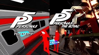 Persona 5 The Royal - Main Menu Comparison