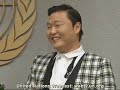 Secretary-General Ban Ki-moon and PSY, Korean singer