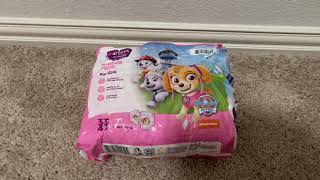 Paw Patrol, Parent's Choice Training Pants 4T-5T for girls, package opening  