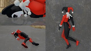 Mmd Ryona リョナHarley Quinn Face Down Ko Pose