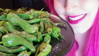 Asmr Spanish Padrón Peppers Crunchy Pepper Heaven Relaxing Eating Sounds No Talking Vegan