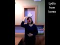international sign language Sermon (David's ziklag in ruins) Lydia from KOREA