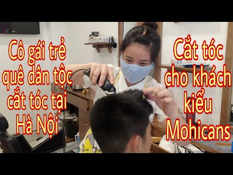 Em gái quê gốc dân tộc cắt kiểu tóc Mohicans