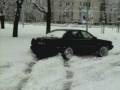Audi 100 snow , 5 cylinder sound