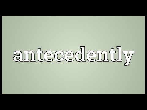 Header of antecedently