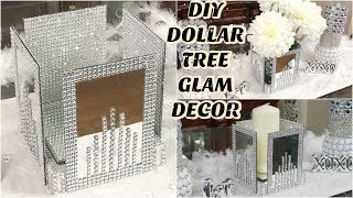 DIY DOLLAR TREE GLAM MIRROR DECOR | DIY GLAM HOME DECOR IDEAS