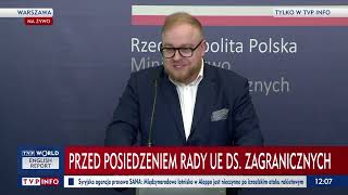 Konferencja Rzecznika Msz Działania Dyplomacji W Najbliższych Tygodniach