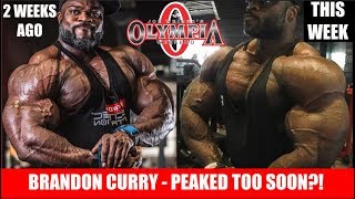 Brandon Curry 3 Weeks Out Has He Peaked To Early?