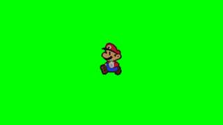 Paper Mario N64 - Mario Leaving The Battle Green Screen