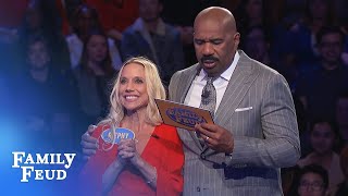 WOW! Stephy wins Fast Money by ONE POINT! | Family Feud
