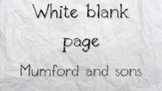 Watch Mumford  Sons White Blank Page video