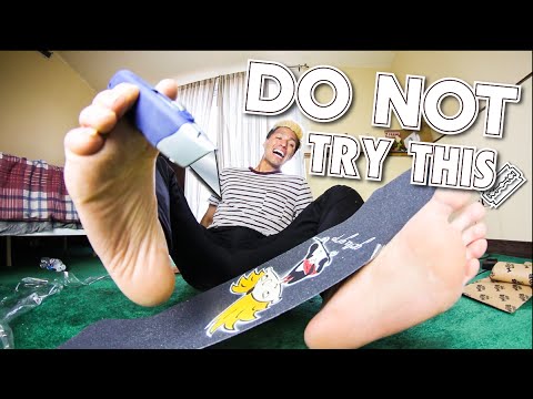 GRIPPING SKATEBOARD WITH ONLY FEET?!