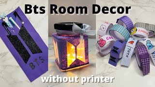 BTS Roomdecor without printer 💜 / Bts diy / Tiktok / Save your money by doing th